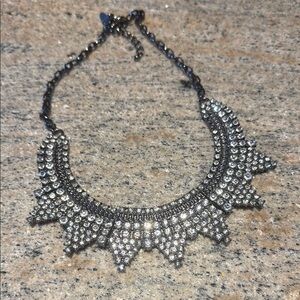 Silver Crystal Statement Necklace